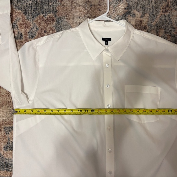 Talbots Women's Plus Classic White Button-Front Boyfriend Shirt Top Blouse 3X - Picture 6 of 9